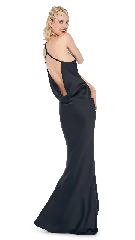 ONE SHOULDER BIAS GOWN