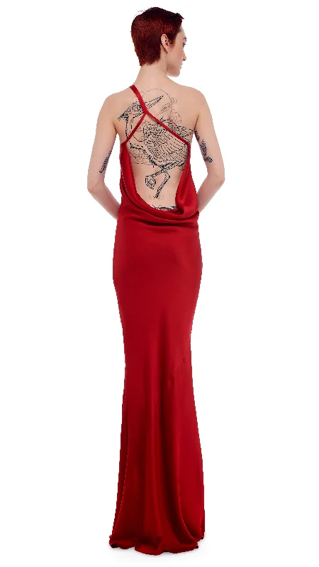 ONE SHOULDER BIAS GOWN