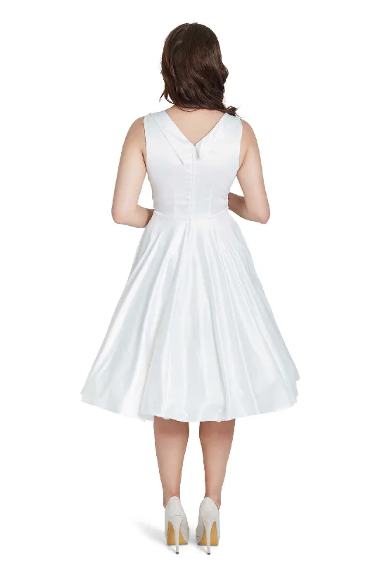 Grace Vintage Style Jive Dress in White