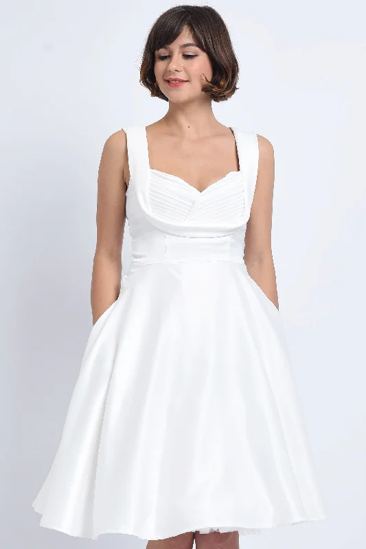 Grace Vintage Style Jive Dress in White