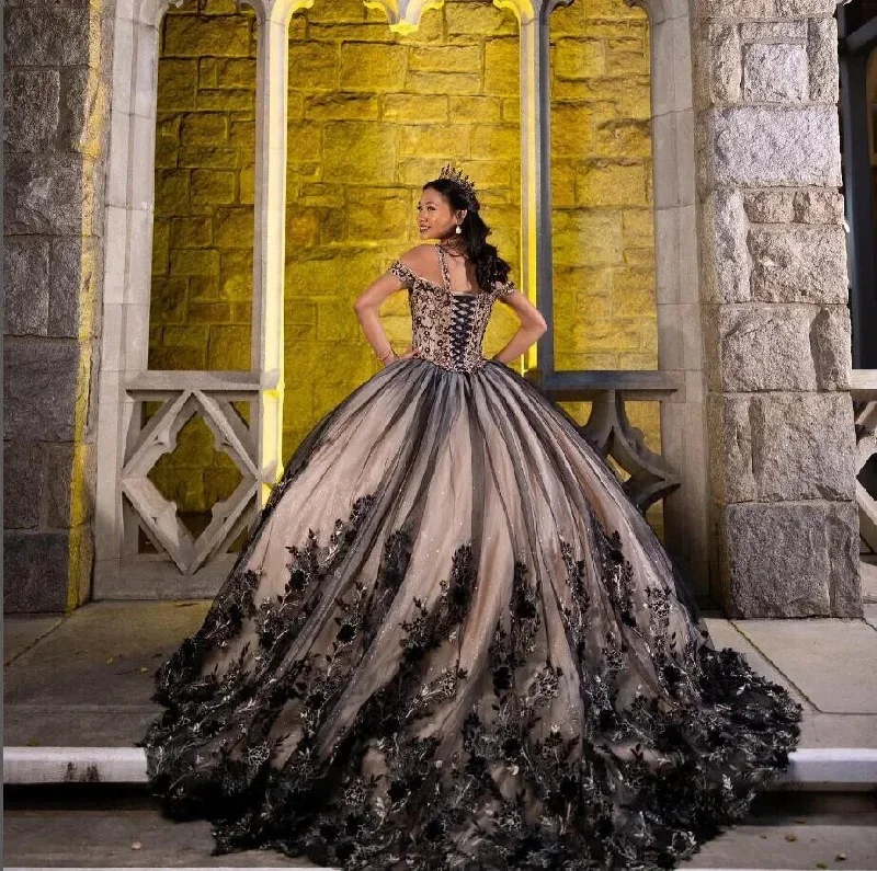 black-chamapgne-gothic-quinceanera-dresses-off-shoulder-3d-applique-vestidos-de-15-quinceaneras-prom-sweet-16-lace-up