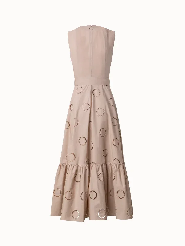 fit-and-flare-cotton-midi-dress-with-cirle-embroidery-beige