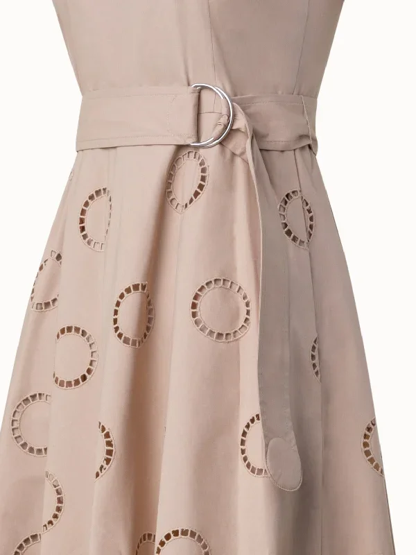 fit-and-flare-cotton-midi-dress-with-cirle-embroidery-beige