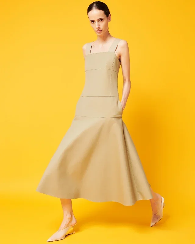 fitted-midi-dress-in-stretch-cotton-cashew