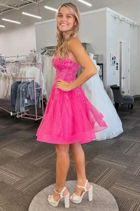 hot-pink-tulle-sequin-lace-up-a-line-short-dress