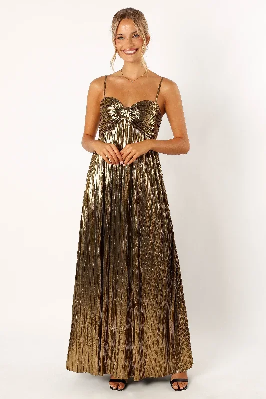 kanthro-pleated-maxi-dress-gold