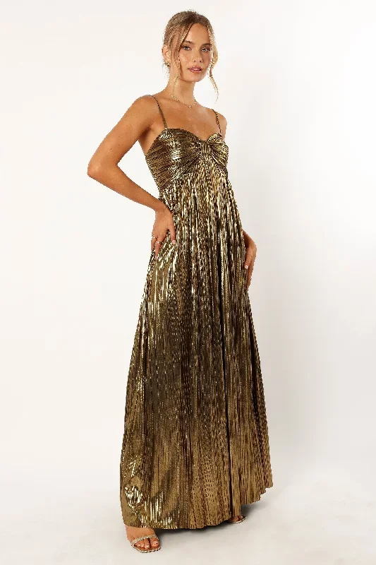 kanthro-pleated-maxi-dress-gold