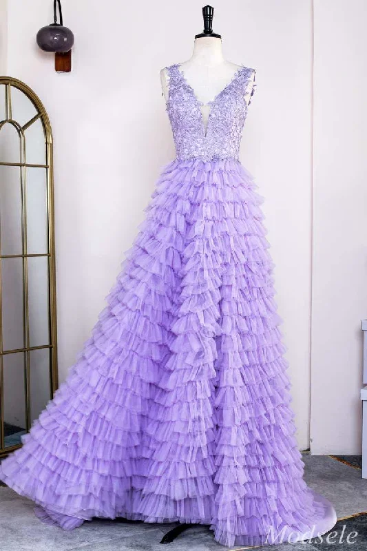 lavender-appliques-plunge-v-ruffle-tiered-long-prom-dress-with-slit