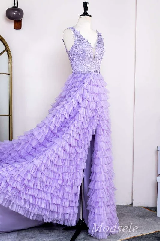 lavender-appliques-plunge-v-ruffle-tiered-long-prom-dress-with-slit